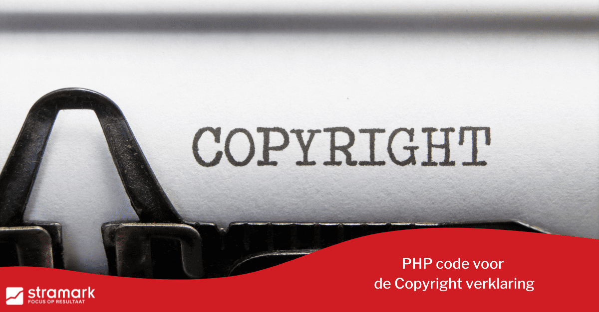 PHP code voor de Copyright verklaring