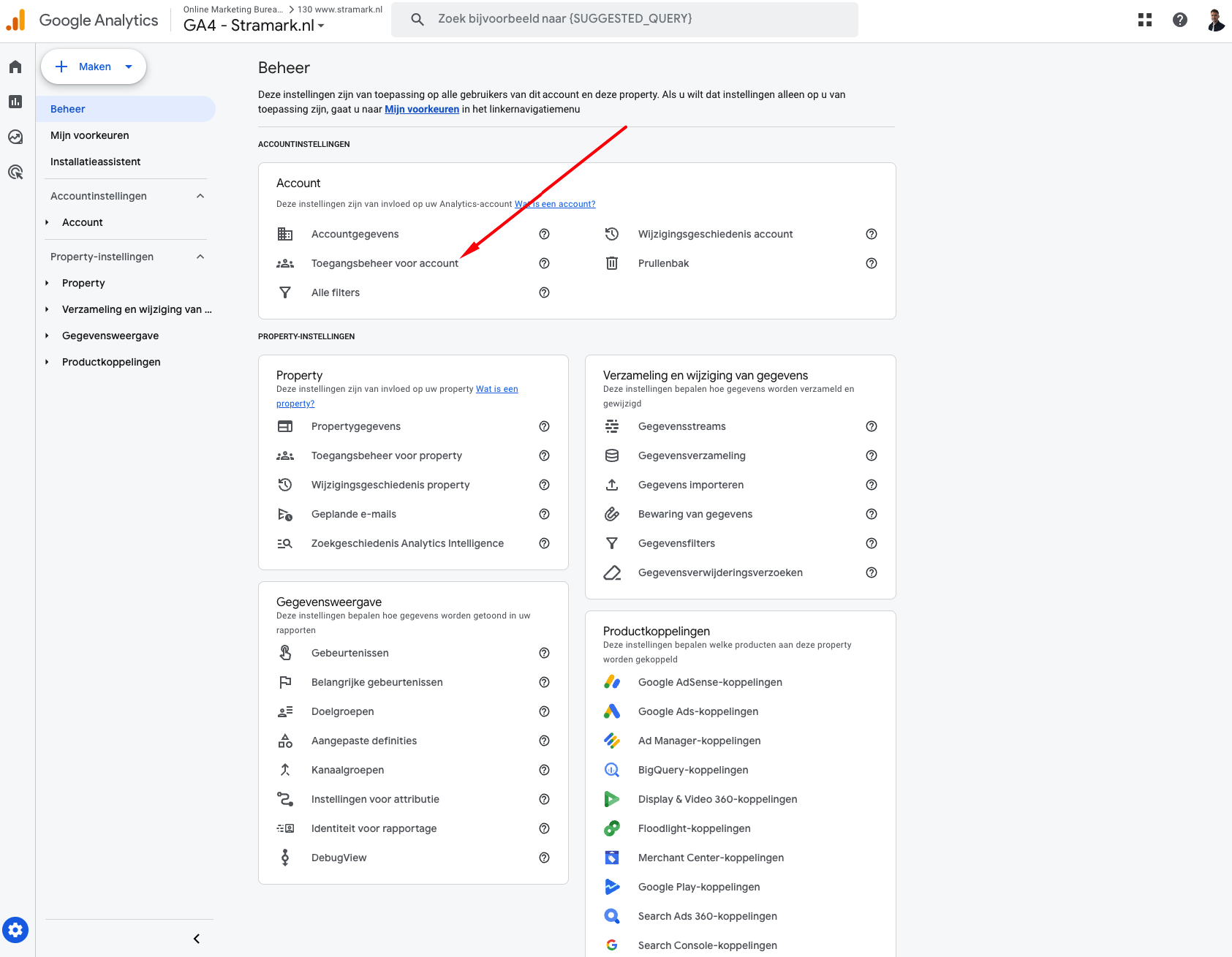 Stap 3 GA4 gebruiker toevoegen