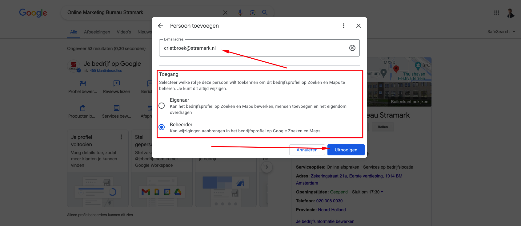 Stap 5 gebruiker toevoegen GMB