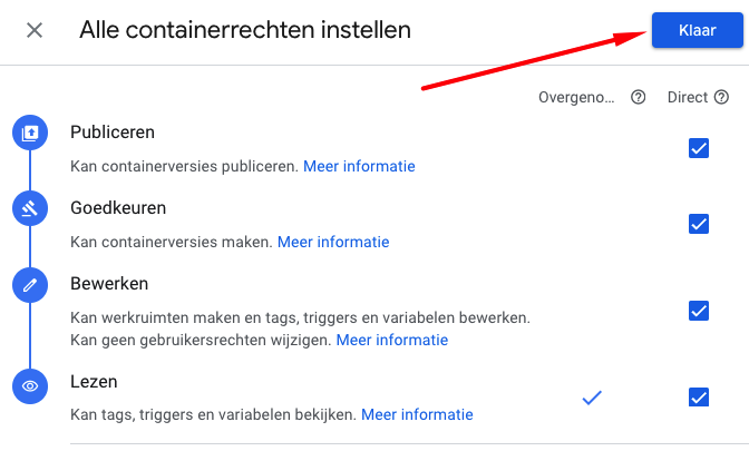 Stap 6 GTM gebruiker toevoegen deel 2